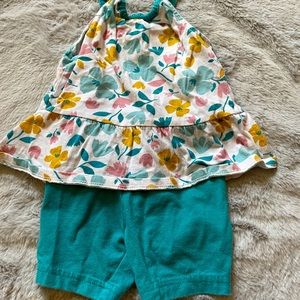 Floral baby girl outfit